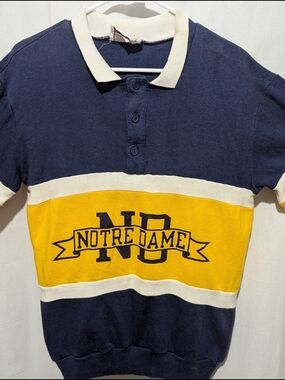 80s Notre Dame Polo Sweatshirt
